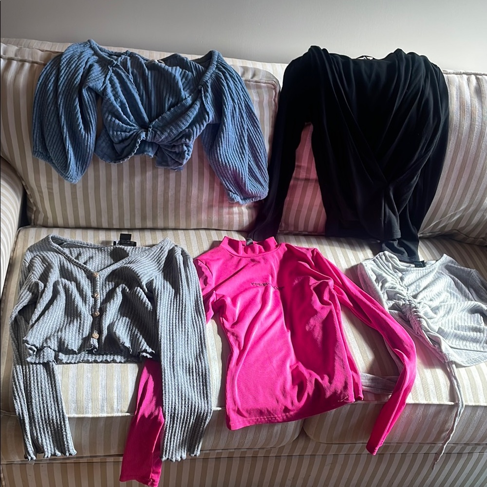Stylish Women's Clothing Bundle - Blue, Black, Gray, Pink